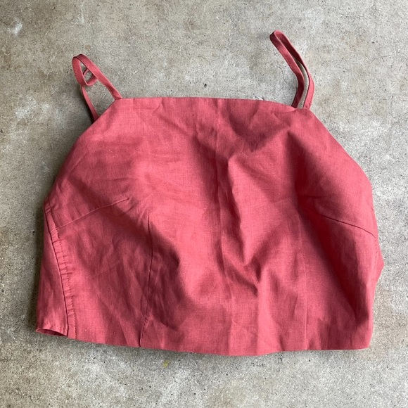 Crop Top tie back lightweight boho beachy size small AUS 8 US 4 casual - Picture 5 of 6